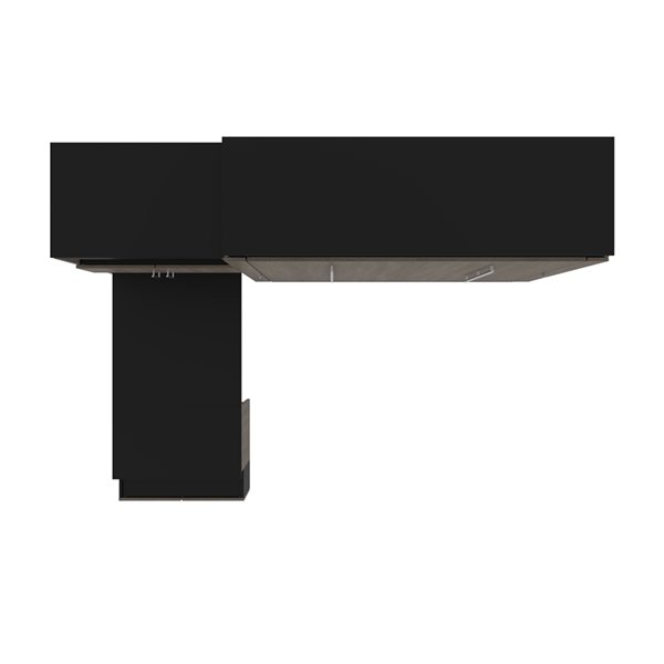 Bestar Orion Queen Murphy Bed Integrated Storage with Bark grey & Graphite