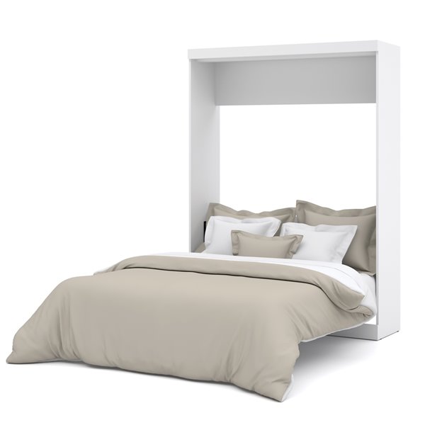 Bestar Nebula White Queen Murphy Bed