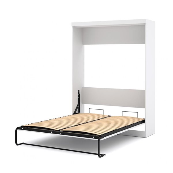 Bestar Nebula White Queen Murphy Bed