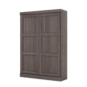 Grand lit escamotable Pur gris écorce avec rangement intégré de Bestar