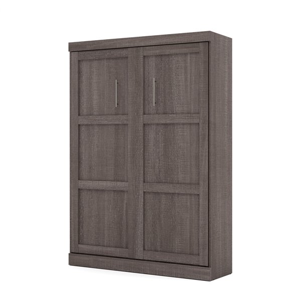 Bestar Pur Queen Murphy Bed Integrated Storage - Bark Grey