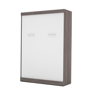 Bestar Nebula Bark Grey & White Full Murphy Bed