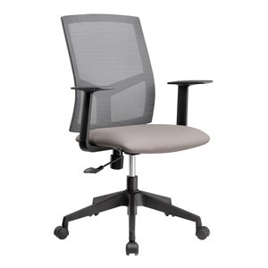 Chaise de bureau grise contemporaine ergonomique Cara de Sonas Seating Inc. à hauteur réglable et pivotante