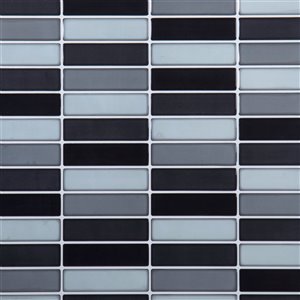 Truu Design 10-in x 10-in Self-Adhesive Black Geometric Wall Decal