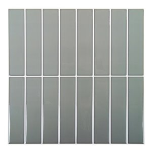 Décalque mural auto-adhésif géométrique argenté par Truu Design, 10 po x 10 po