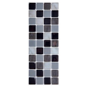 Décalque mural auto-adhésif géométrique noir par Truu Design, 10 po x 3,94 po