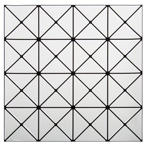Décalque mural auto-adhésif géométrique blanc et noir par Truu Design, 10 po x 10 po