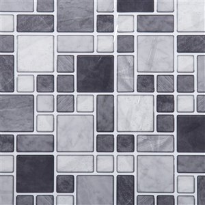 Décalque mural auto-adhésif gris pâle par Truu Design, 10 po x 10 po