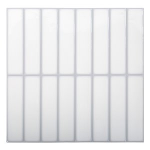 Décalque mural auto-adhésif au motif de tuile métro blanche par Truu Design, 10 po x 10 po