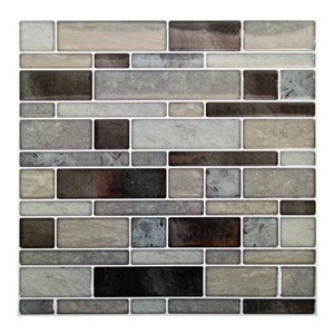 Truu Design 10-in x 10-in Self-Adhesive Brown Geometric Wall Decal