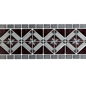 Décalque mural auto-adhésif géométrique brun par Truu Design, 12 po x 4 po