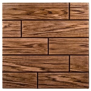 Truu Design 11.8-in x 11.8-in Self-Adhesive Brown Geometric Wall Decal