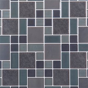 Décalque mural auto-adhésif géométrique gris par Truu Design, 10 po x 10 po