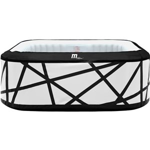Jacuzzi de Mspa gonflable carré blanc à 132 jets pour 6 personnes