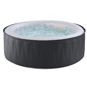 Jacuzzi de Mspa gonflable rond gris fumé à 138 jets pour 6 personnes
