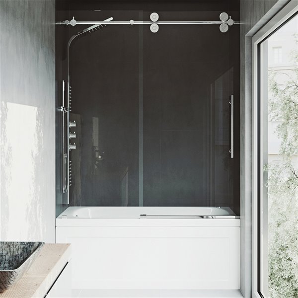 Vigo Elan 66 In X 56 To 60, Can You Put A Shower Door On Bathtub