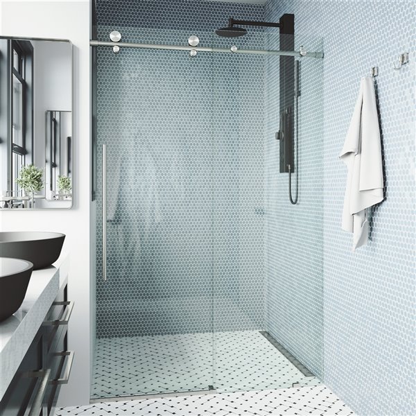 Vigo Elan 76 In X 68 To 72, 64 Inch Sliding Shower Door