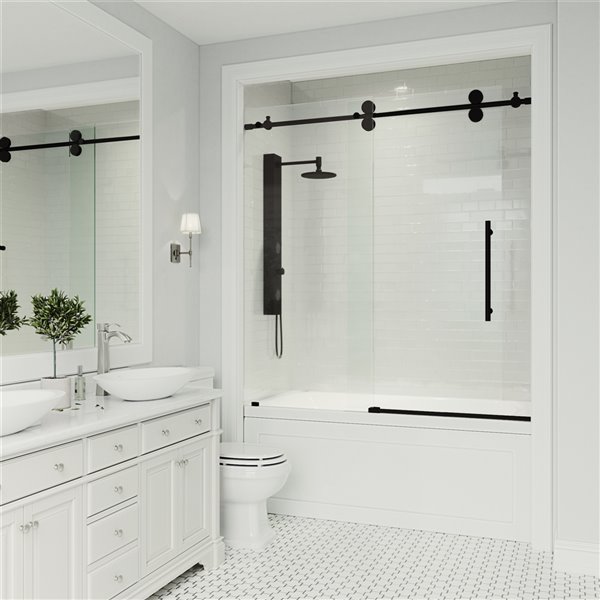 Vigo Elan 65 5 In X 60 Frameless, Frameless Bathtub Shower Doors