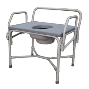Chaise d'aisance bariatrique de 25 po à bras abaissables de Medline