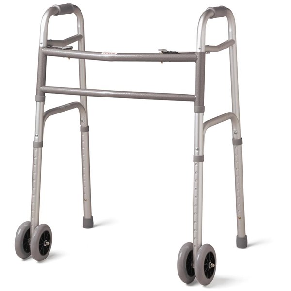 Medline Silver Fold-Up/Easy Storage Bariatric Walker