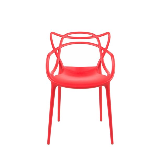 Plata Import Keeper Red Dining Chair, Master Chair Replica (Set of 2)