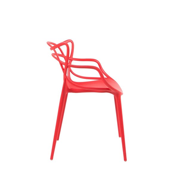 Plata Import Keeper Red Dining Chair, Master Chair Replica (Set of 2)