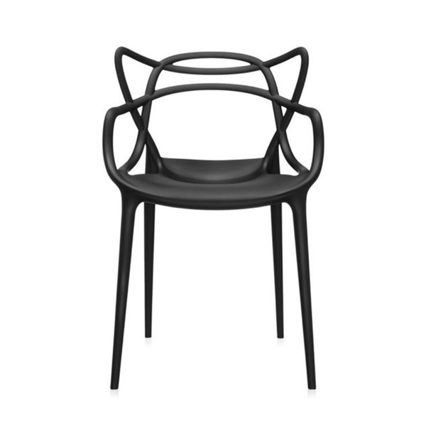 Plata Import Keeper Black Dining Chair, Master Chair Replica (Set of 4)