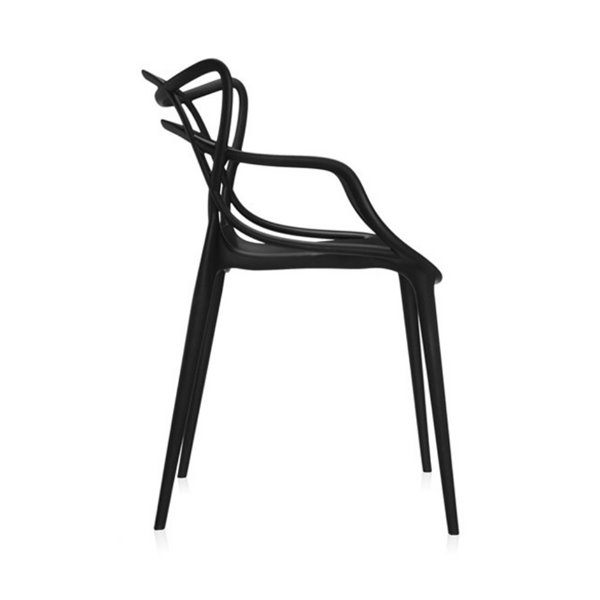 Plata Import Keeper Black Dining Chair, Master Chair Replica (Set of 4)