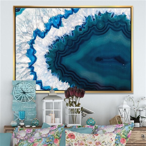 blue geode print