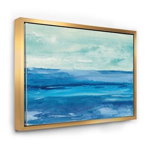 Designart 30-in x 40-in Out to Sea Nautical & Beach Canvas Wall Panel with Gold Frame