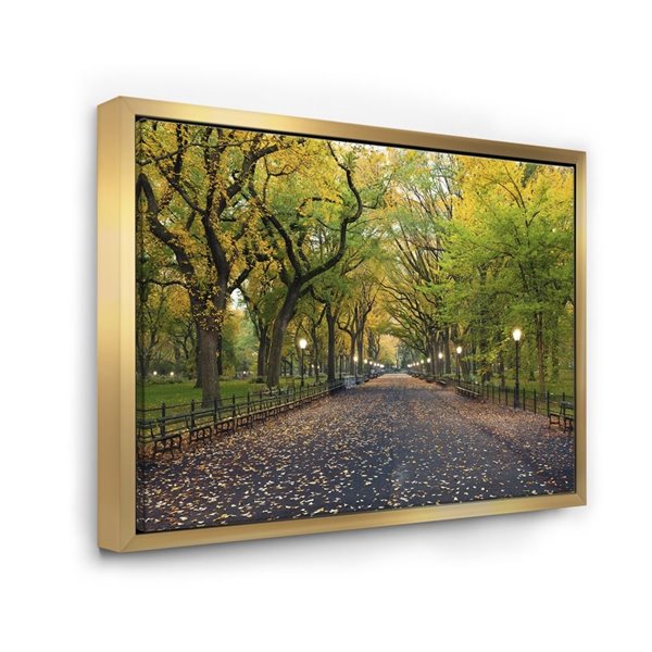 Designart 16 In X 32 In The Mall Area In Central Park With Gold Wood   330843836 MainImage 001 L 