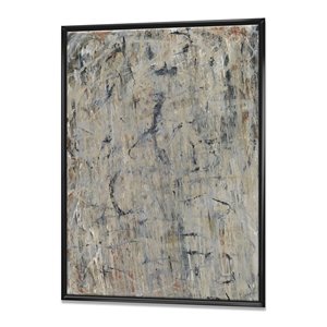 Designart 46-in x 36-in Rocky Road Modern/Contemporary Black Framed Canvas Wall Art