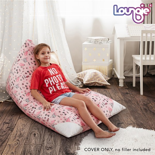 Loungie Pouf Bean Bag Chair - Pink