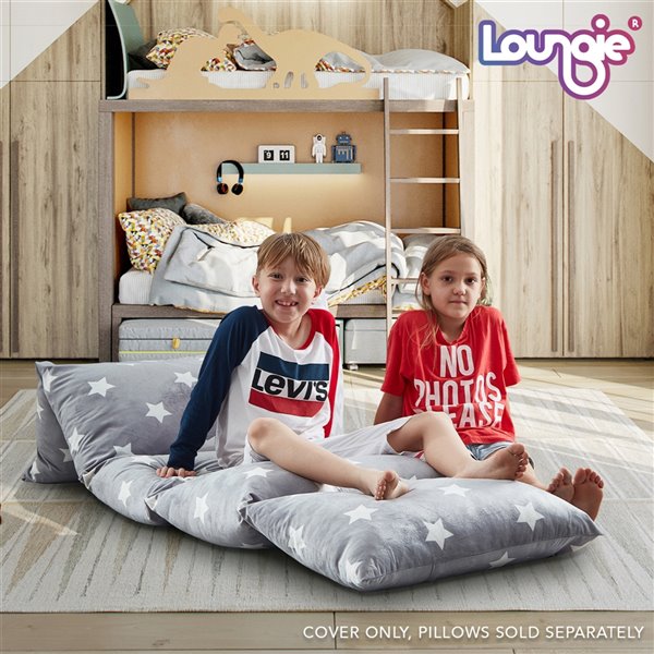 Loungie Floor Pillow Grey Bean Bag Chair LC186-20GW-LAC | RONA