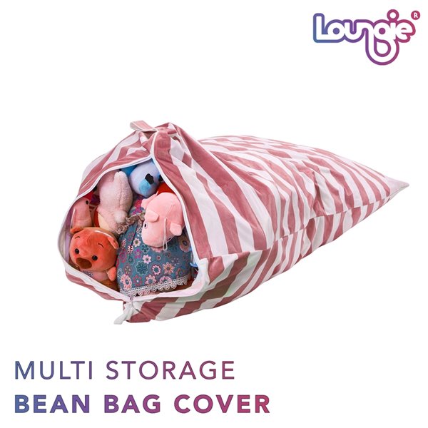 Loungie Pouf in Pink Bean Bag Chair