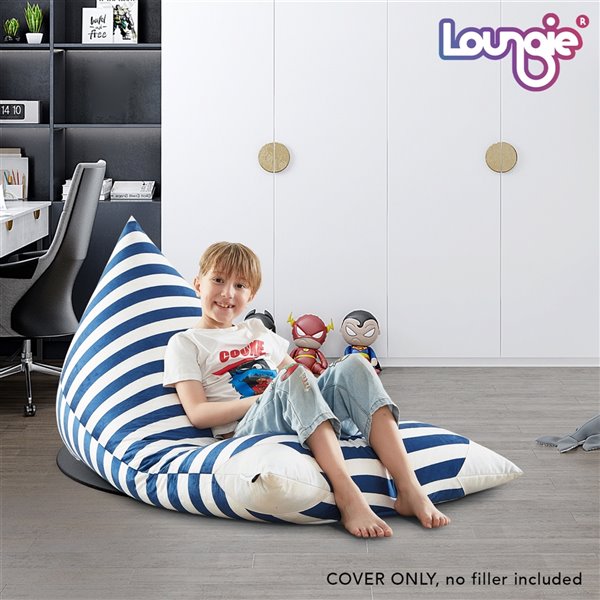 Loungie Pouf in Navy Bean Bag Chair