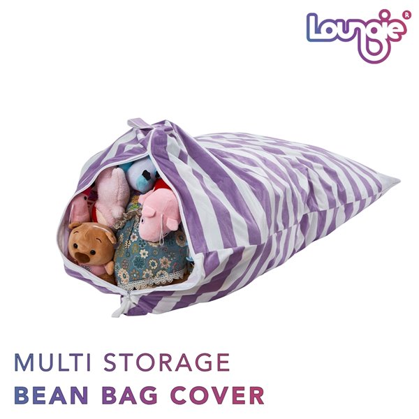 Loungie Pouf in Lavender Bean Bag Chair