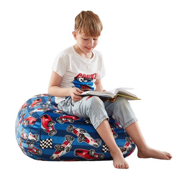 Loungie Pouf Blue Bean Bag Chair