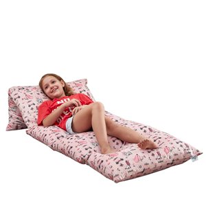 Loungie Floor Pillow Pink Bean Bag Chair