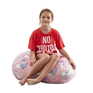 Loungie Pouf in Light Pink Bean Bag Chair