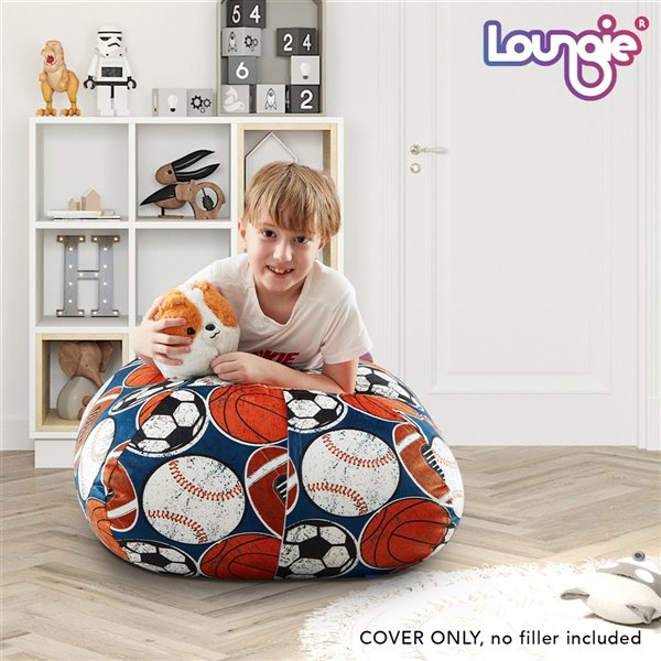 Loungie Pouf Black Bean Bag Chair