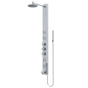 VIGO Bowery Stainless Steel 4-Spray Circular Shower Panel System