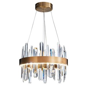 Design Living Gold Modern/Contemporary Stainless Steel Clear Crystal Chandelier