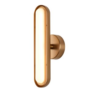 Design Living 5.5-in W 1-Light Brass Modern/Contemporary Wall Sconce