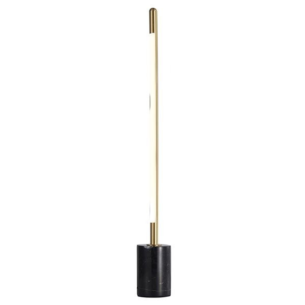 Design Living 26-in Brass and Black Integrated LED Stick Table Lamp ...