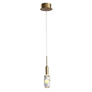 Design Living Gold Modern/Contemporary Clear Glass Orb Integrated LED Mini Pendant Light