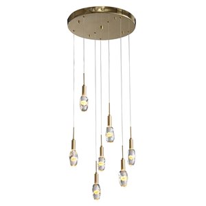 Design Living Gold Modern/Contemporary Clear Glass Orb Chandelier