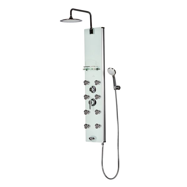 PULSE ShowerSpas Lahaina Brushed Nickel 8-Spray Shower Panel System