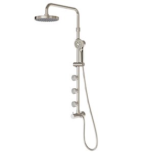 PULSE ShowerSpas Lanikai Chrome 3-Spray Shower Bar System