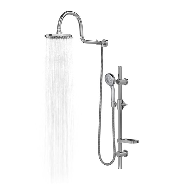 PULSE ShowerSpas AquaRain Chrome Shower Bar System